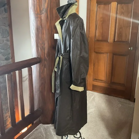 ZARA REVERSIBLE TRENCH COAT ZW COLLECTION BROWN ECRU NEW - Picture 4 of 11